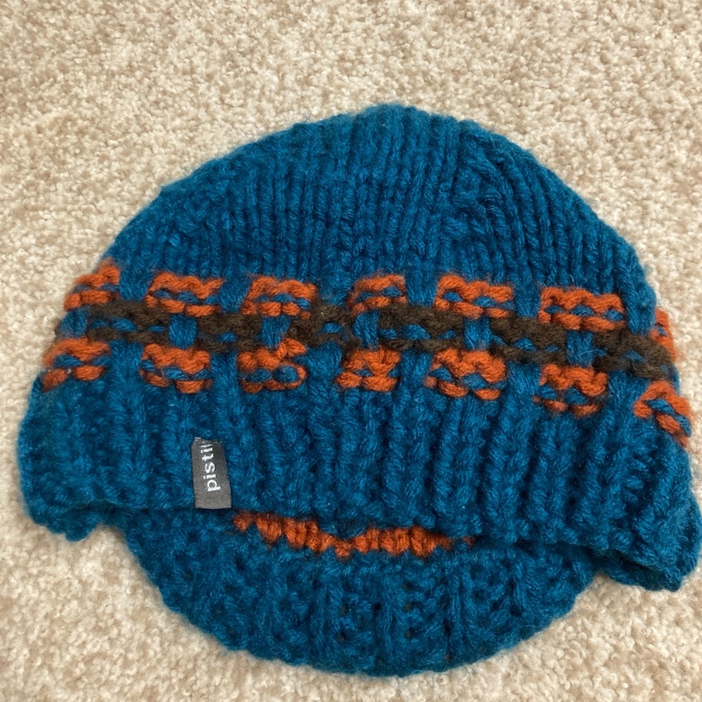 Pistil Blue/Orange Knit Brim Beanie OS